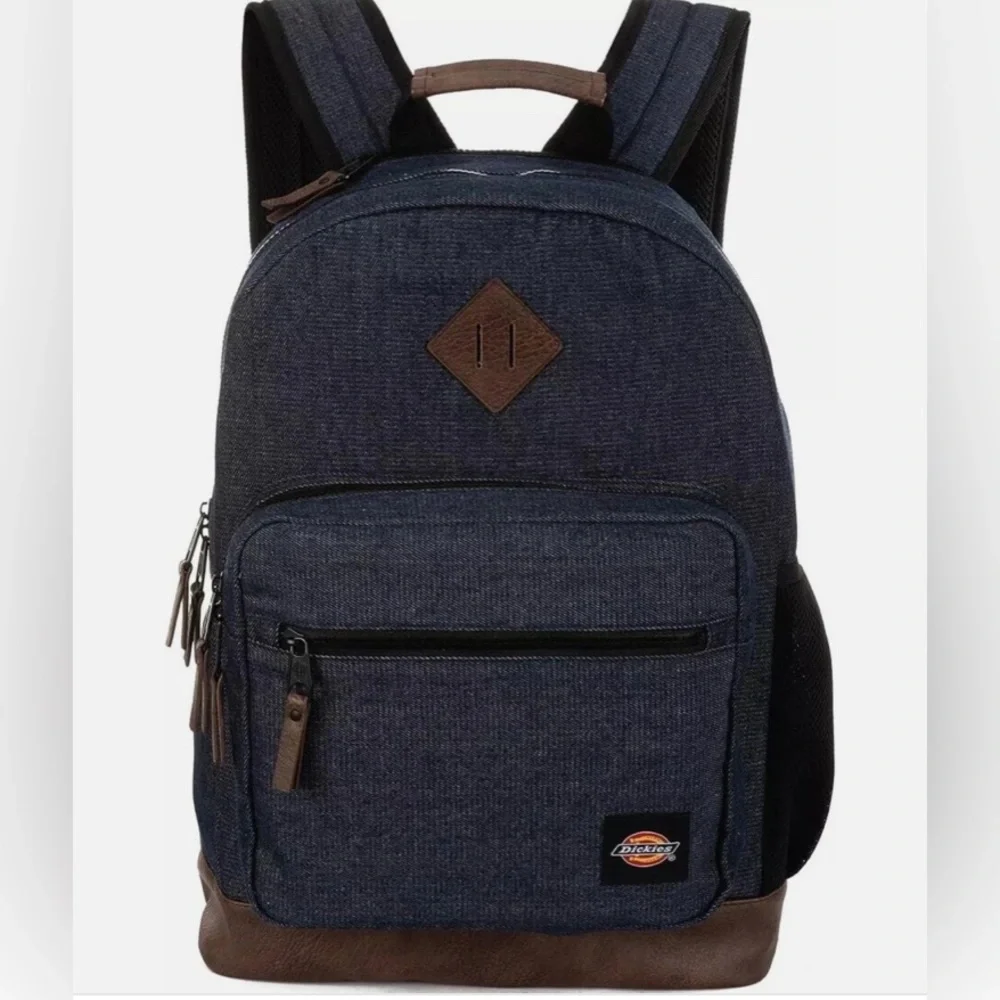 Dickies Signature Lightweight Backpack Classic Logo Water Dark Blue Denim EUC